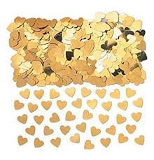 Sparkle Heart Confetti Gold