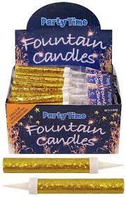 24 x GOLD Ice Sparkling Fountain Candles Packs of 2 - 48 Total. Bottle Clips Available