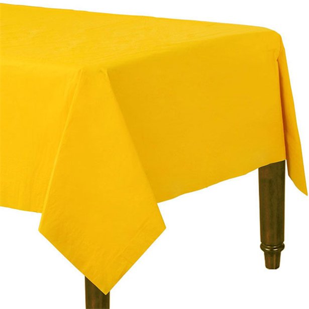 Dark Yellow Paper Tablecovers 90cm By 90cm