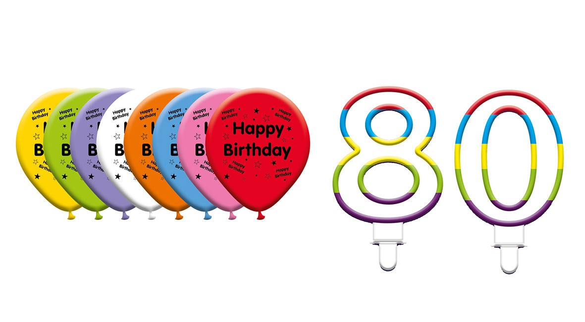 Various Designs Bundle E Balloon, Candle Ages 1 to 80